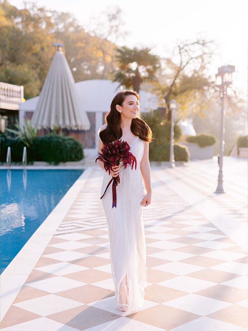 Bride in afternoon light