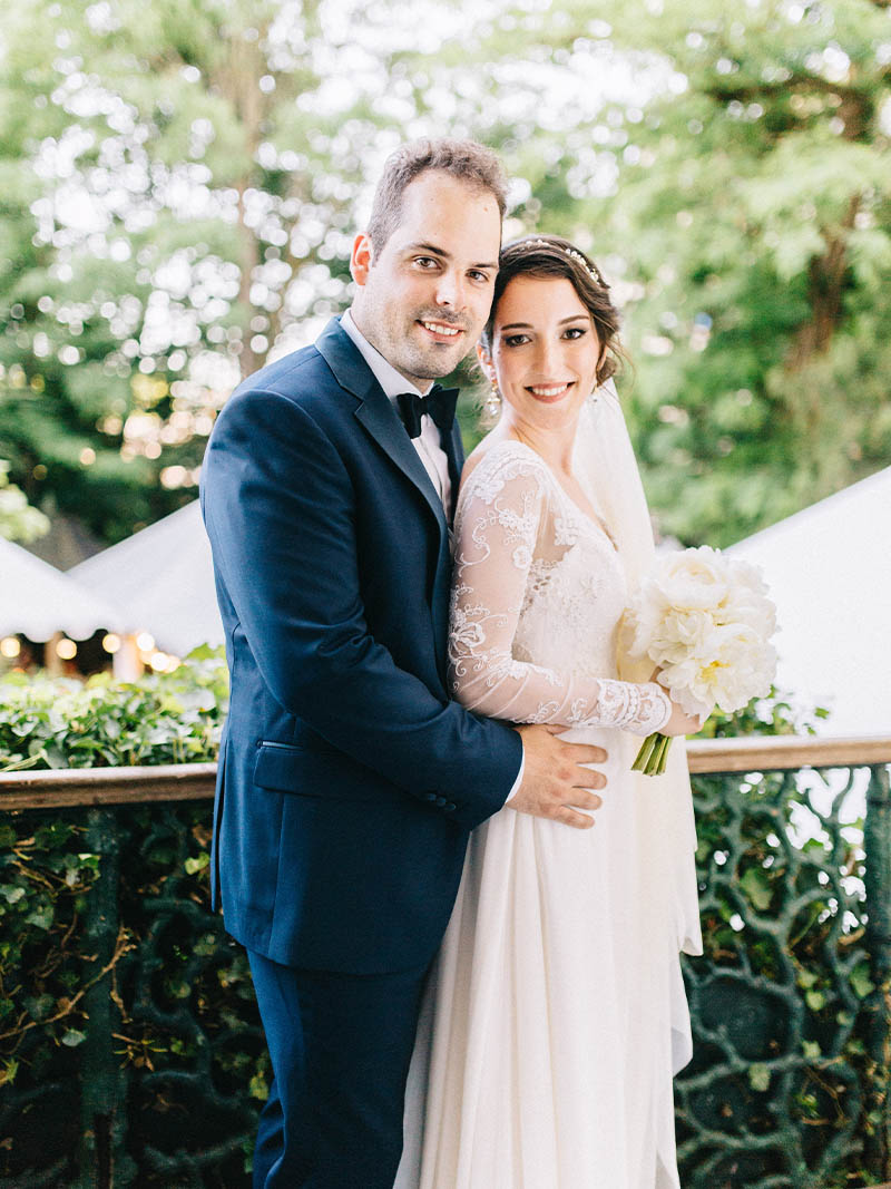 Ipek and Tommy on their wedding day in Paris