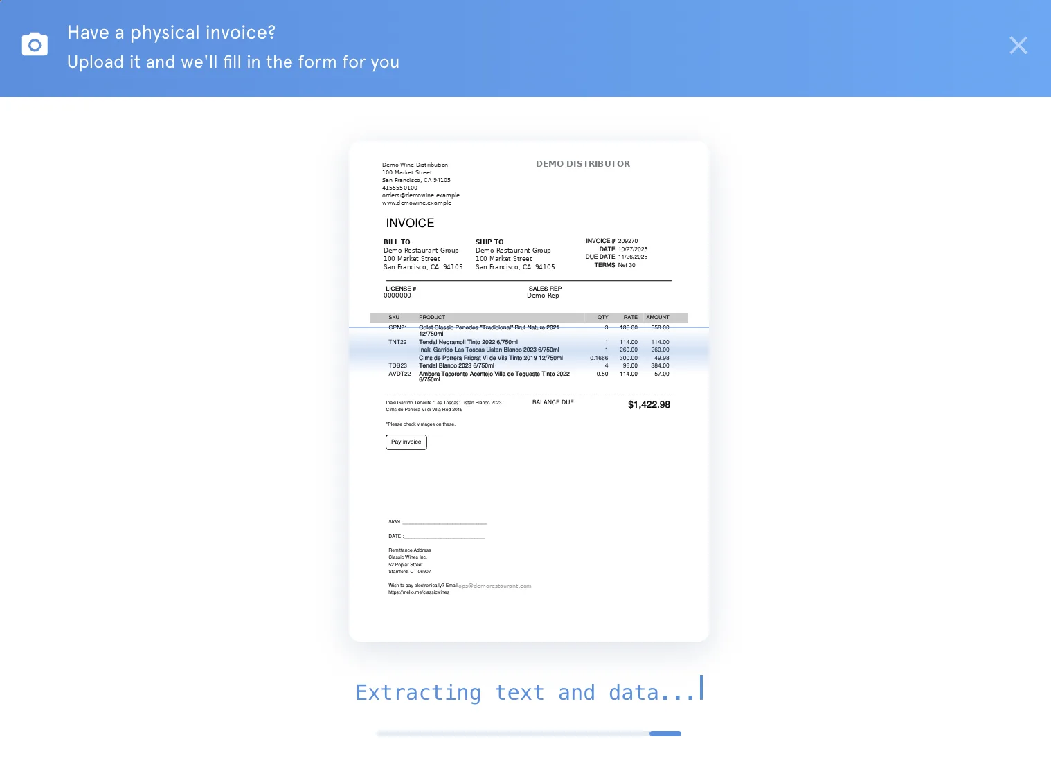 beverage inventory software uploads