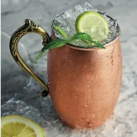 moscow mule in a copper mug