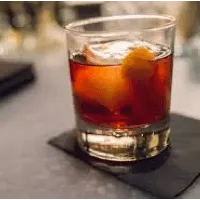boulevardier cocktail on the rocks