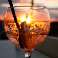 aperol spritz in the sunlight