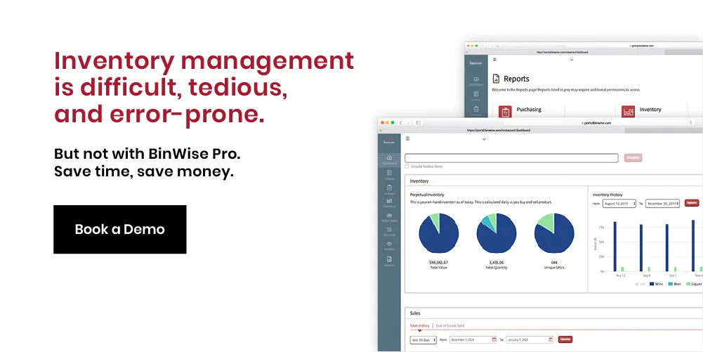 Bar inventory management software