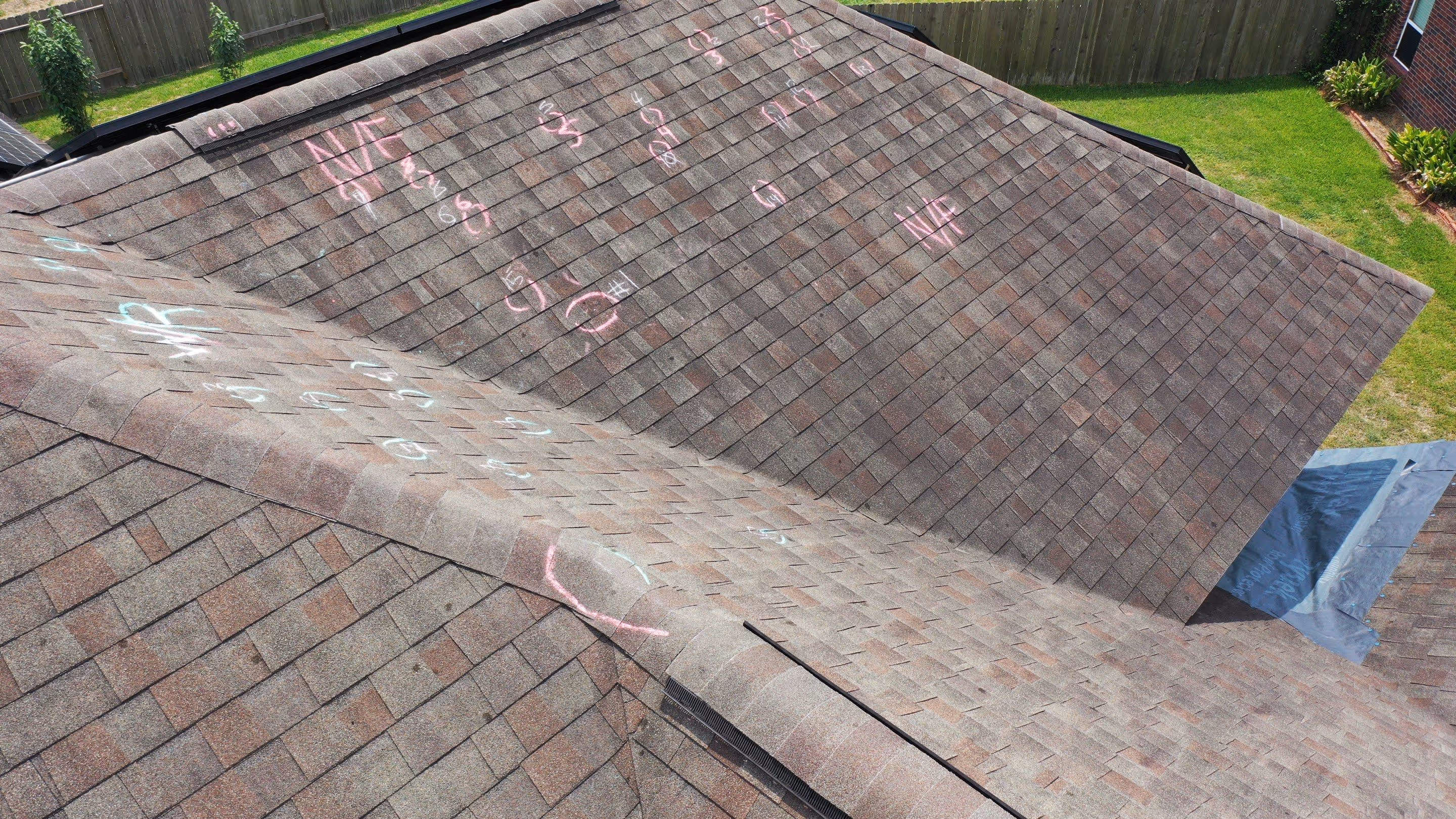Hail Damage on New Orleans Roof