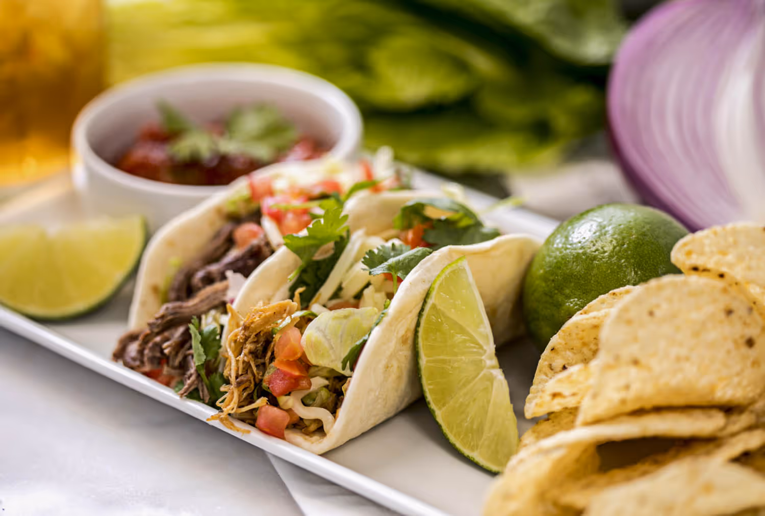 Tacos representing food and beverage at the stadium