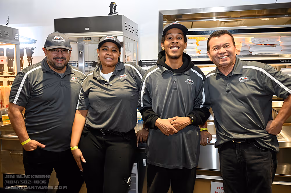 NFP volunteers working at food stand during event