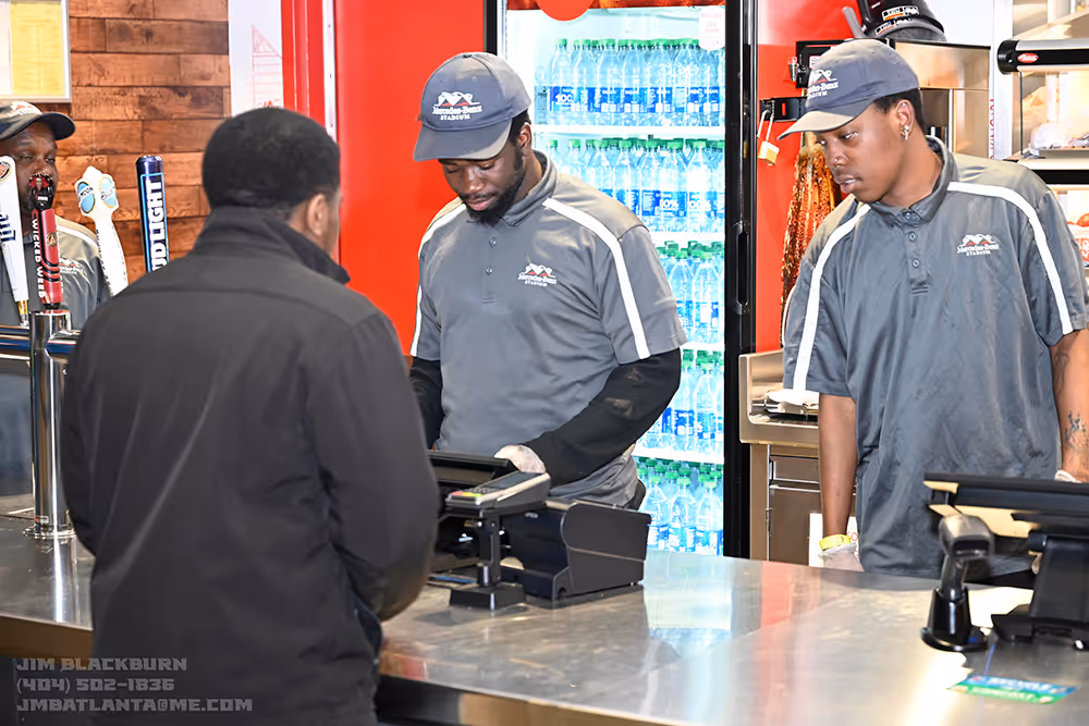 NFP volunteers working at food stand during event