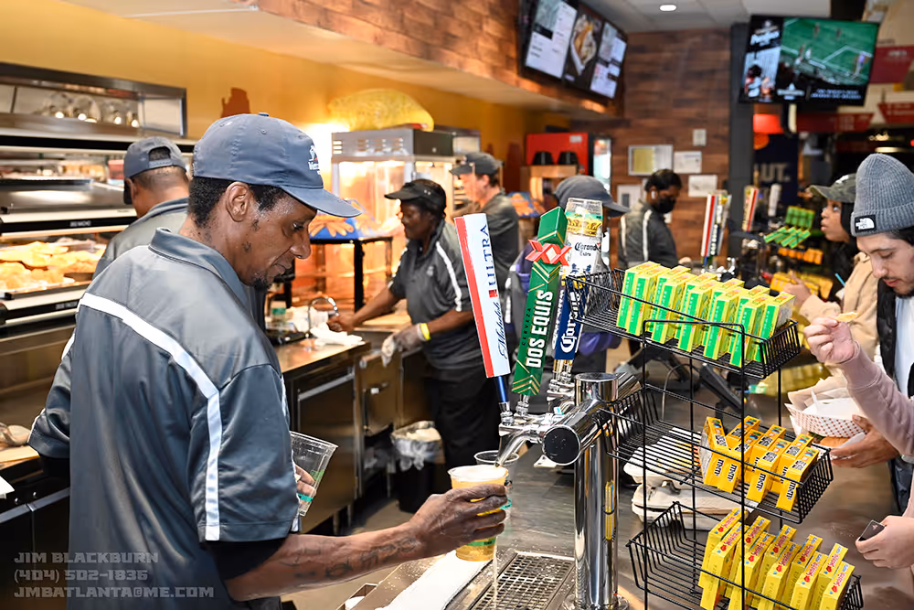 NFP volunteers working at food stand during event
