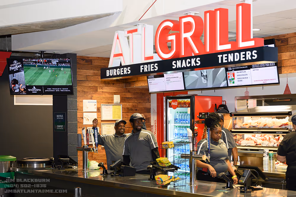 NFP volunteers working at ATL Grill food stand during event