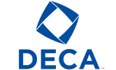 DECA logo in blue
