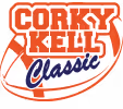 Corky Kell Classic logo in orange and white