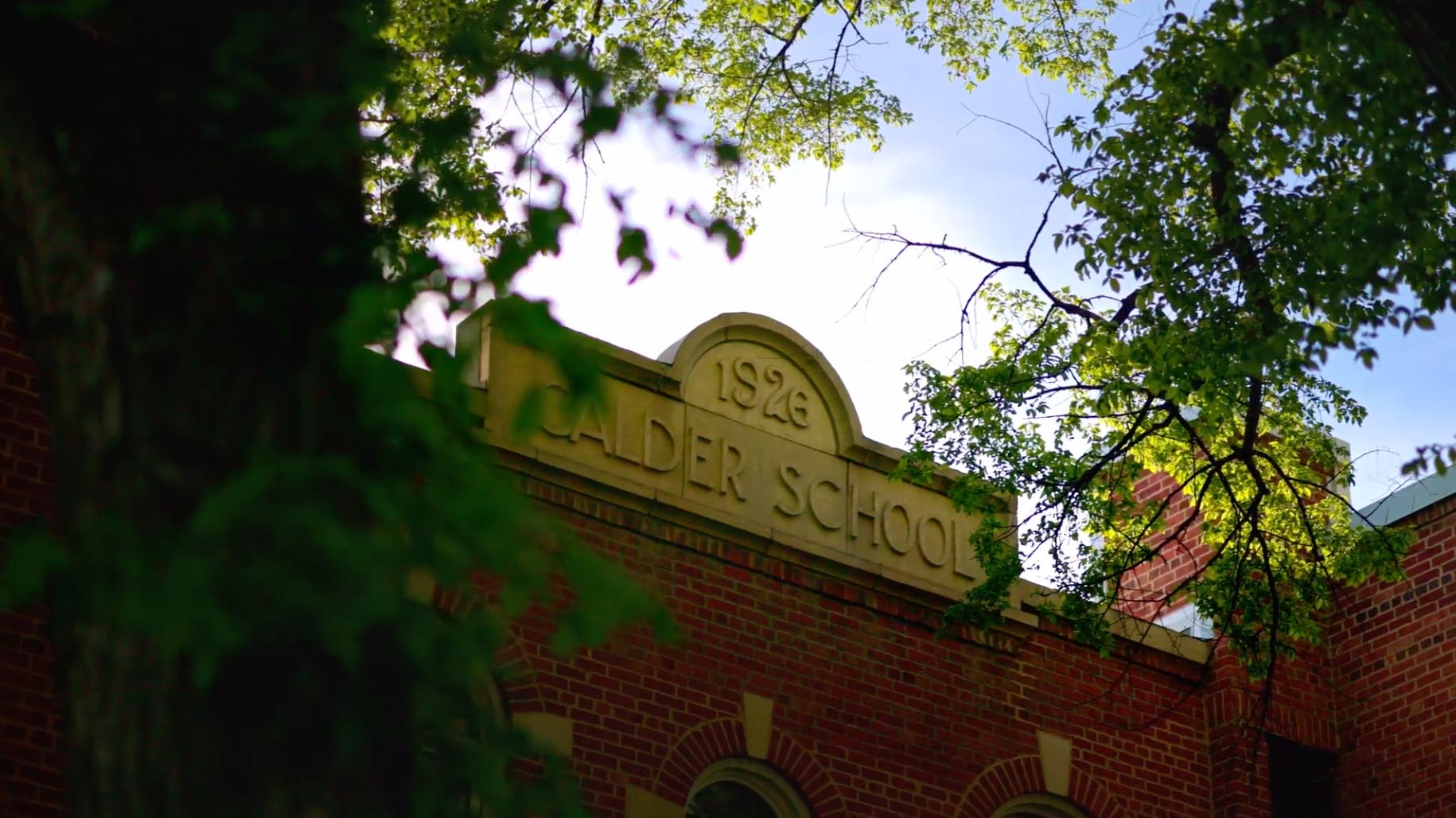 Close-up of Calder School