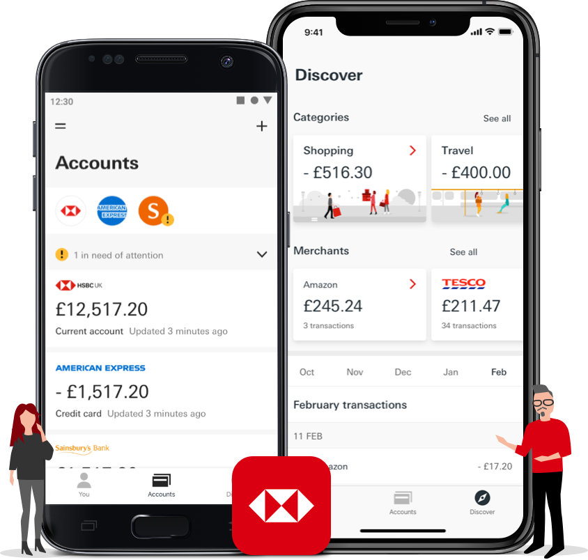 Connected Money app shown across multiple devices