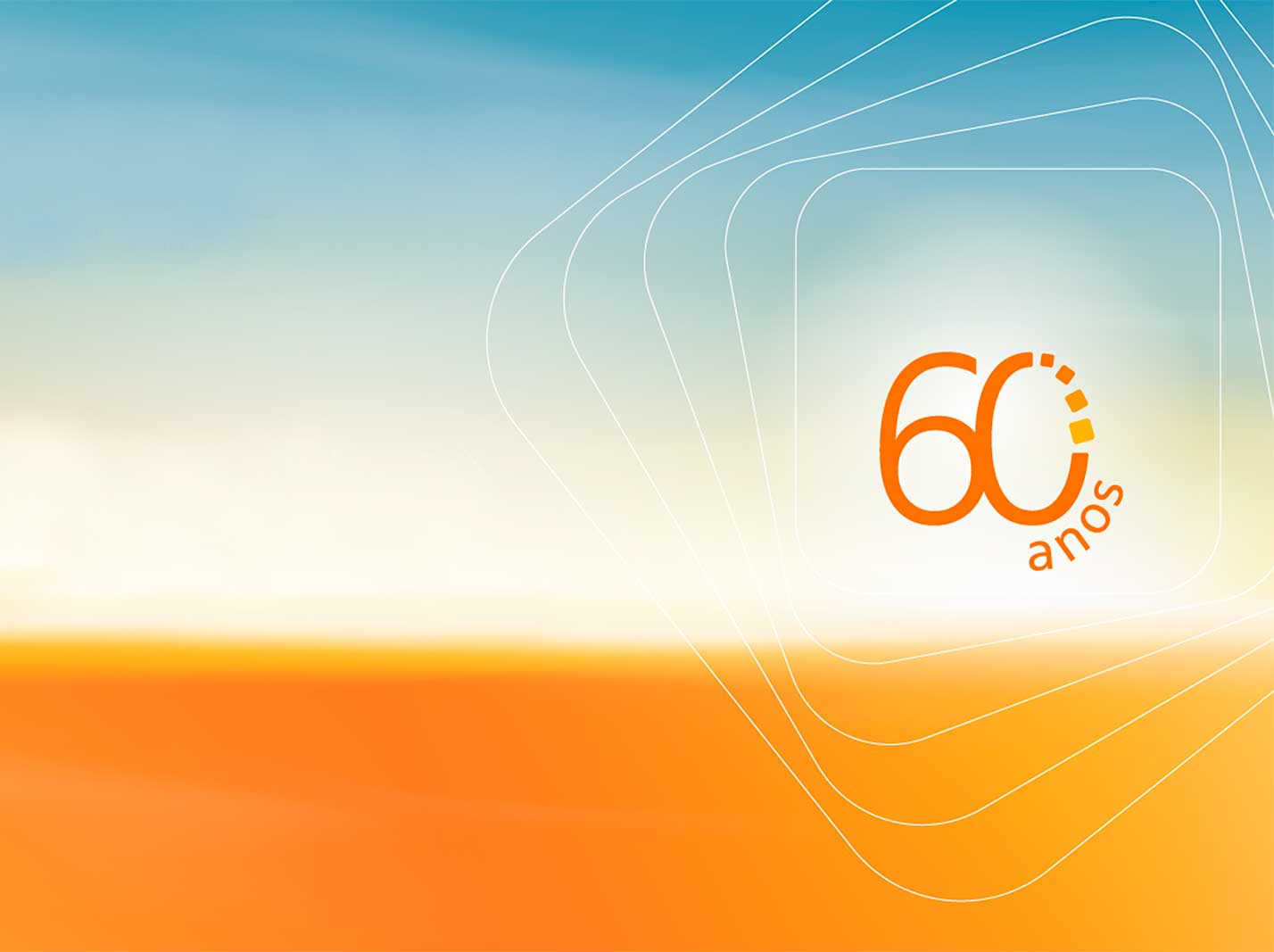 Imagem do selo comemorativo de 60 anos da Fundação.