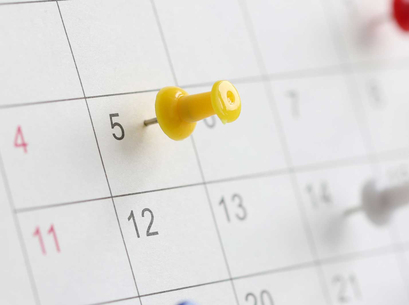Imagem de um calendário