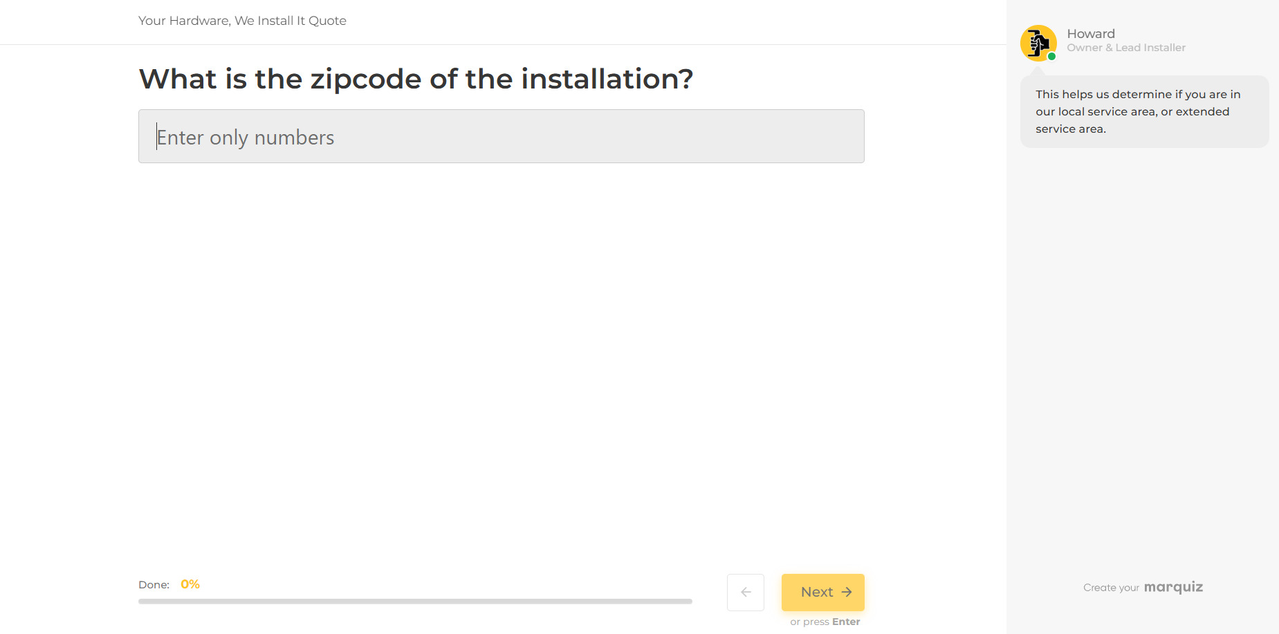 First question