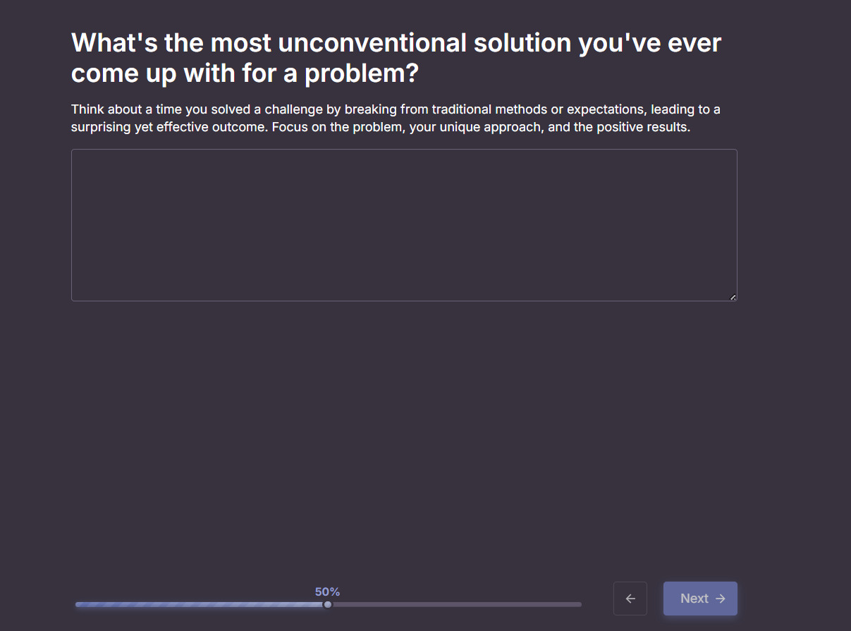 Unconventional solution question