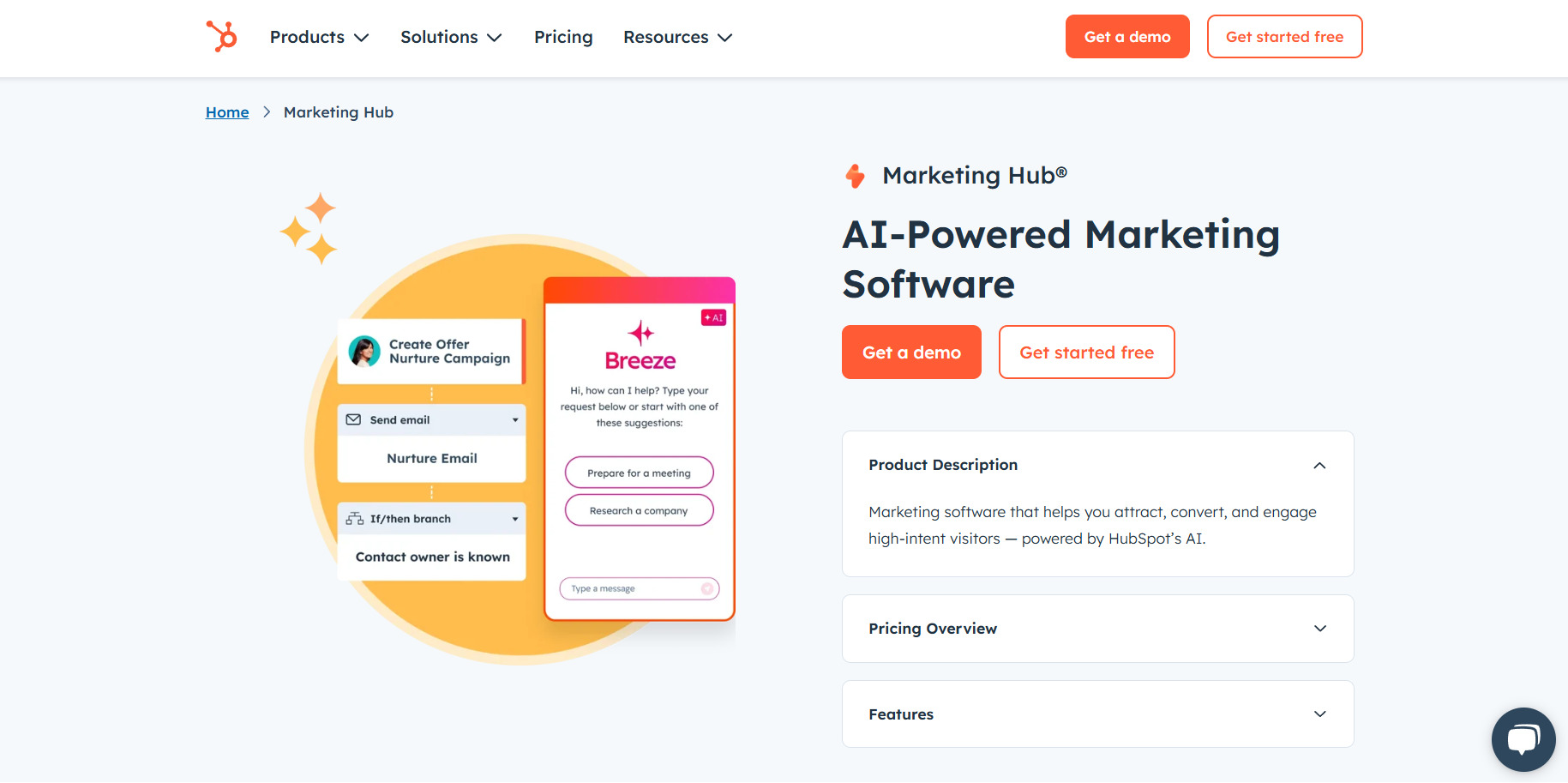 Hubspot main page