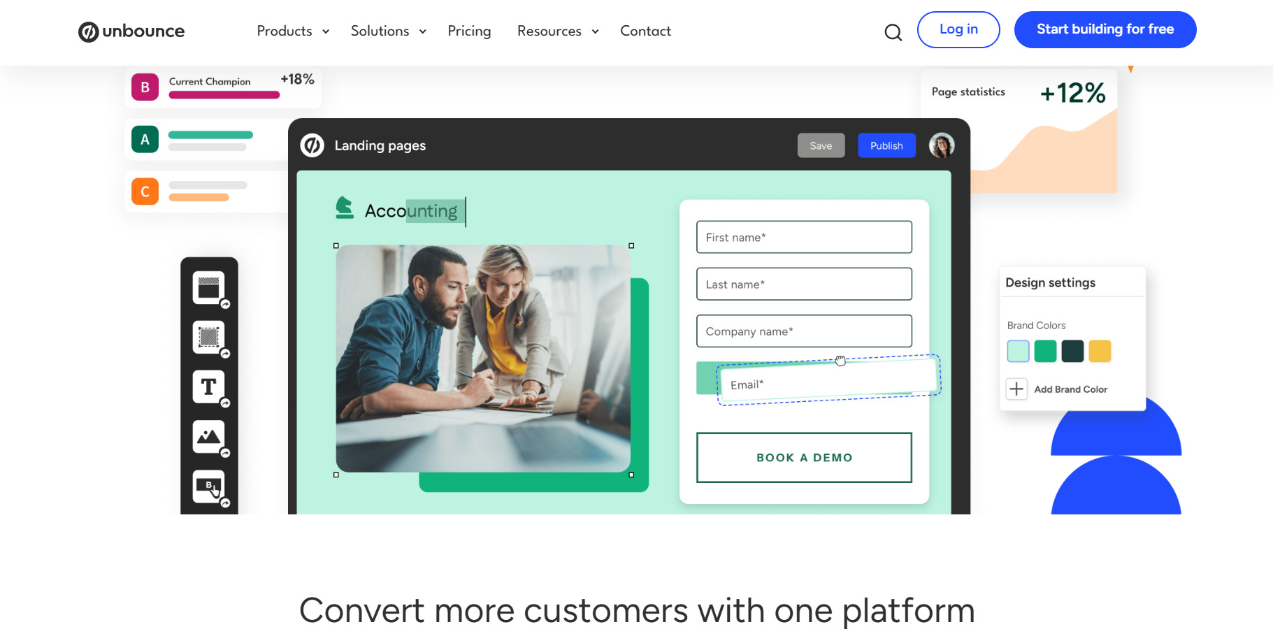Unbounce main page