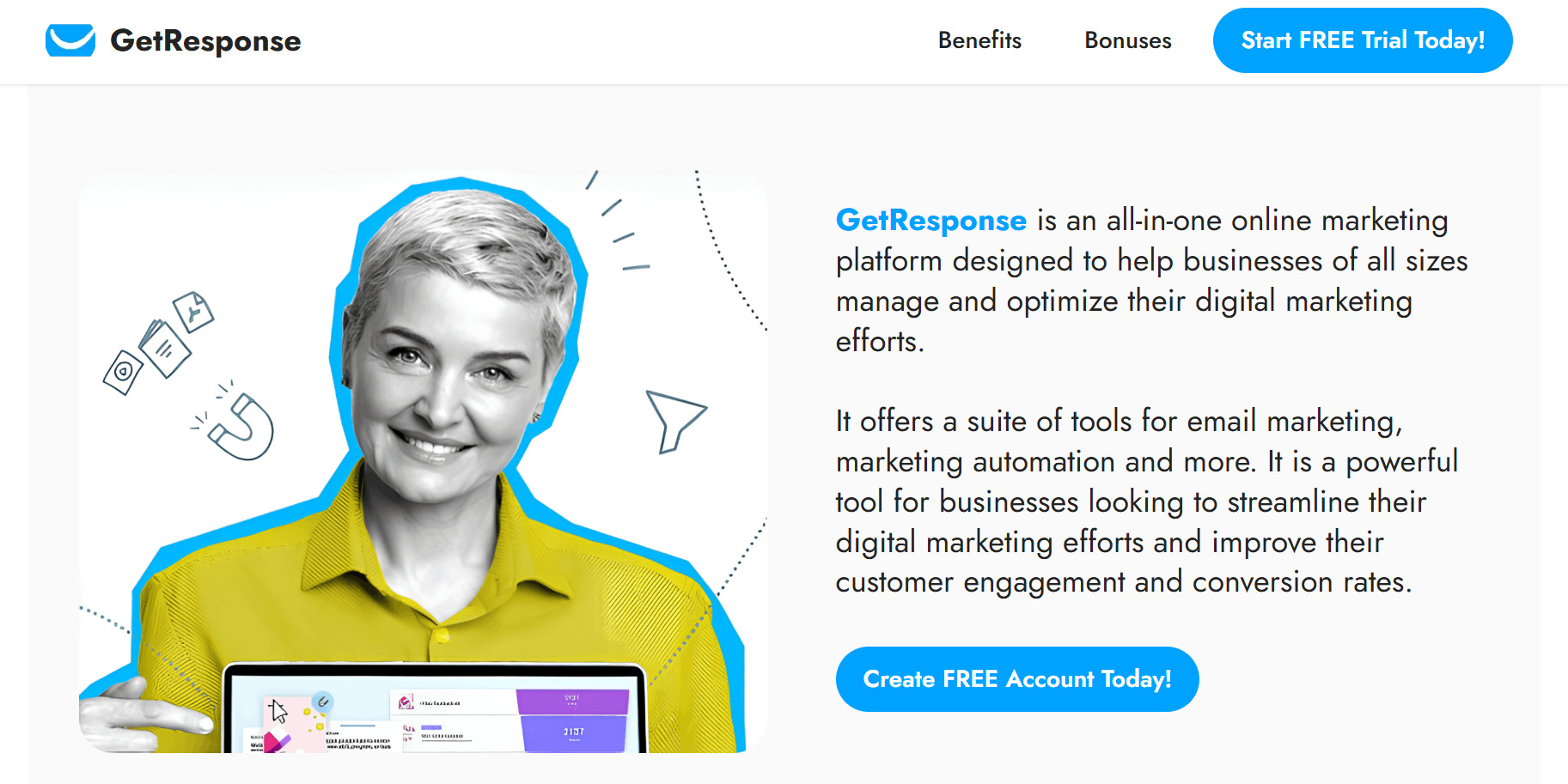 GetResponse main page