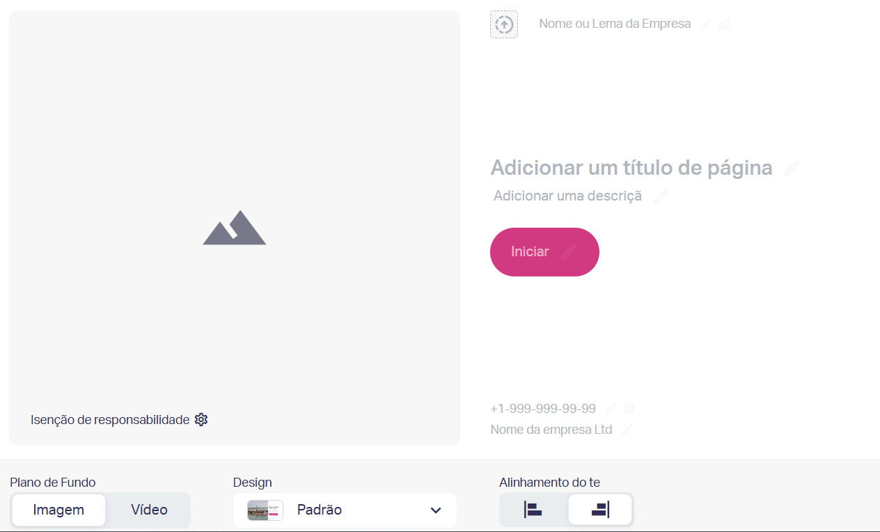 Start page settings