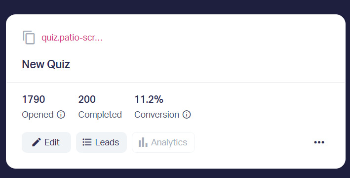 Quiz statistics