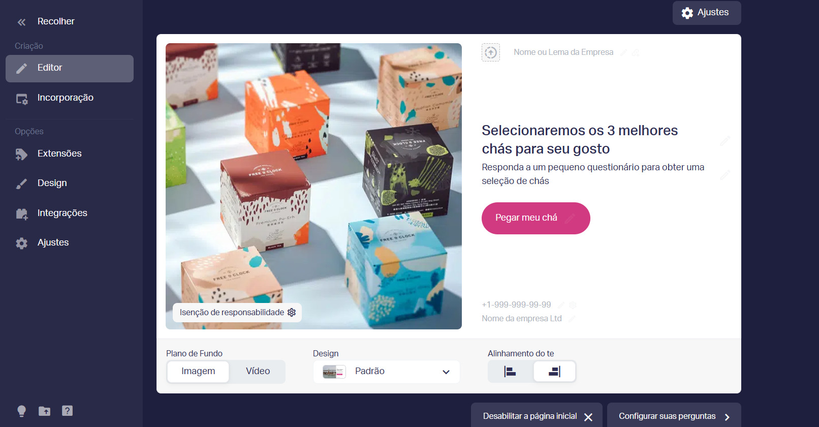 Ready start page