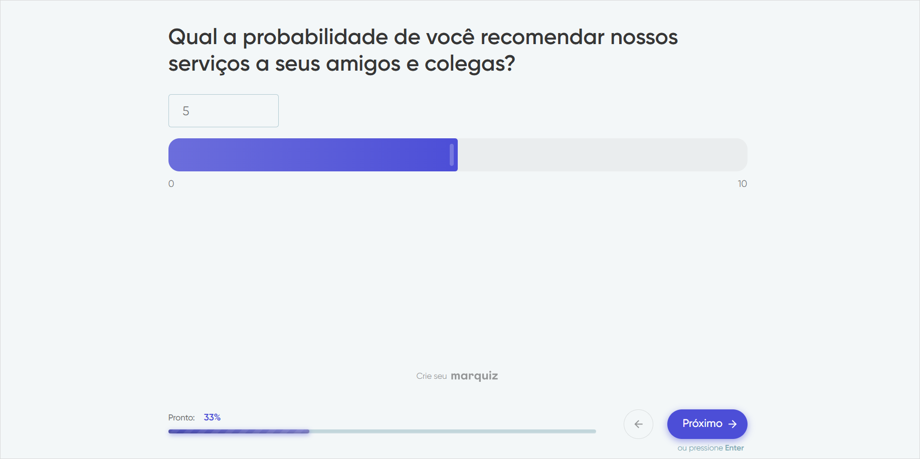 Example of nps quiz