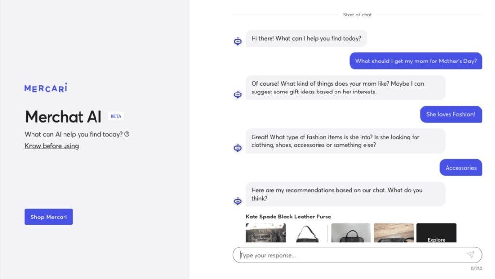 Merchat AI page