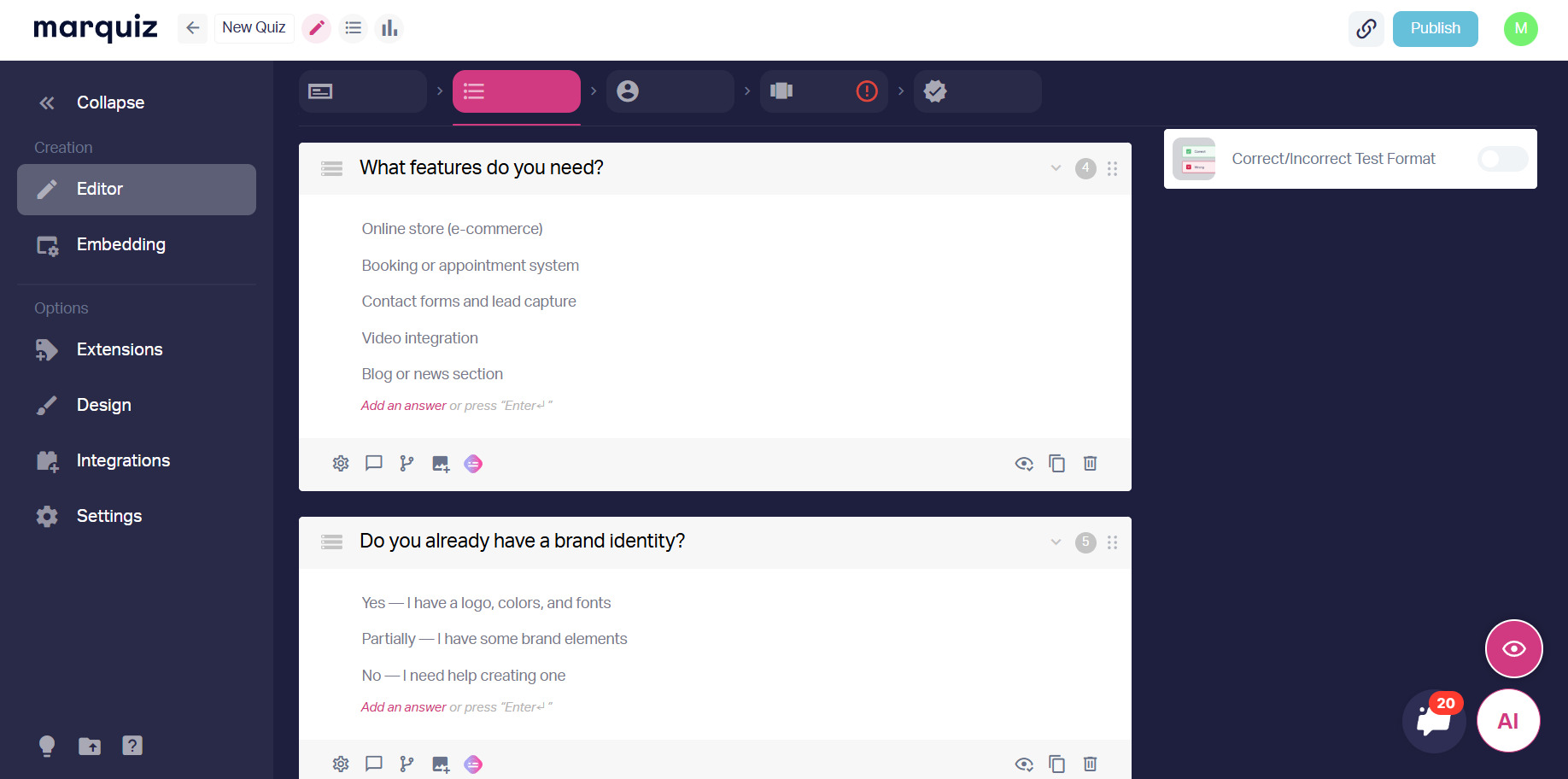 Questions about features