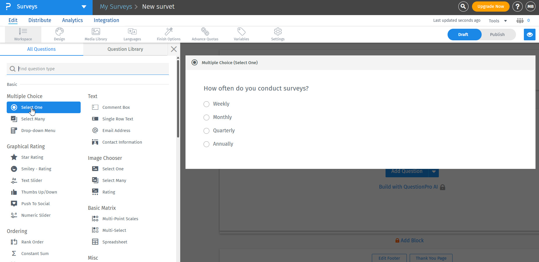 QuestionPro panel