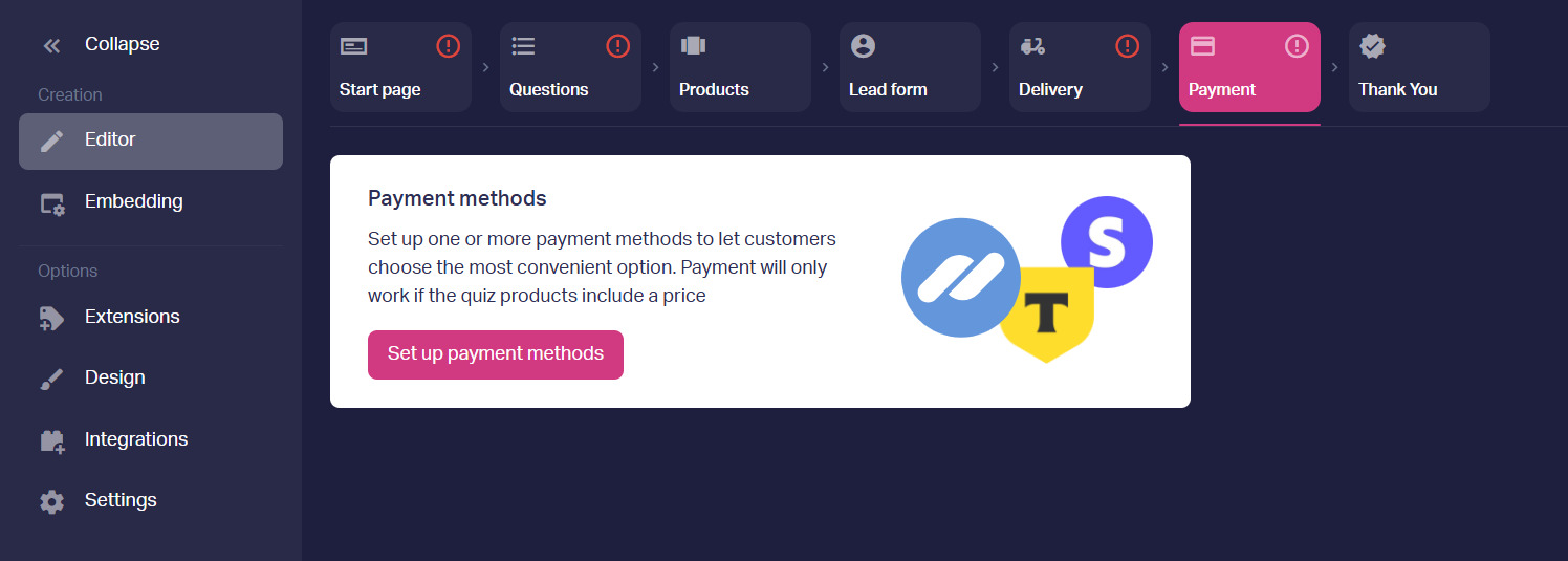 Payment methods