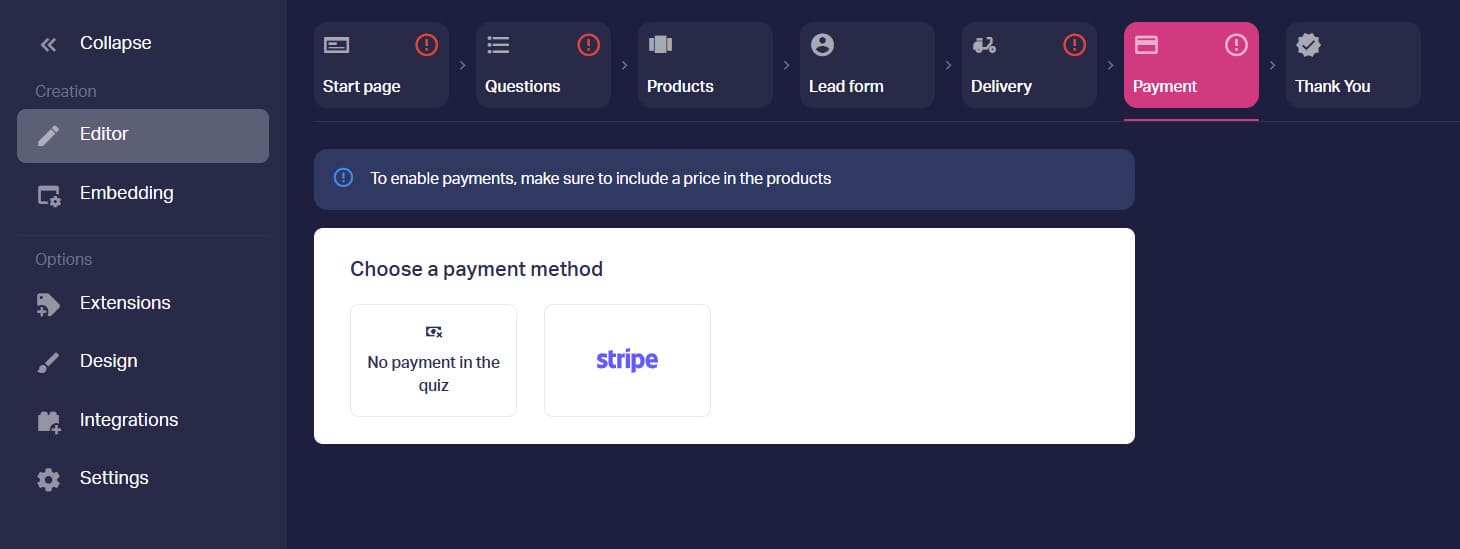 Payment method - stripe