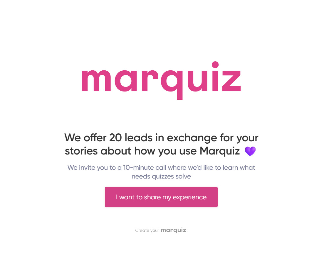 Marquiz example
