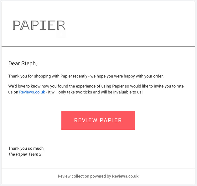 Email example