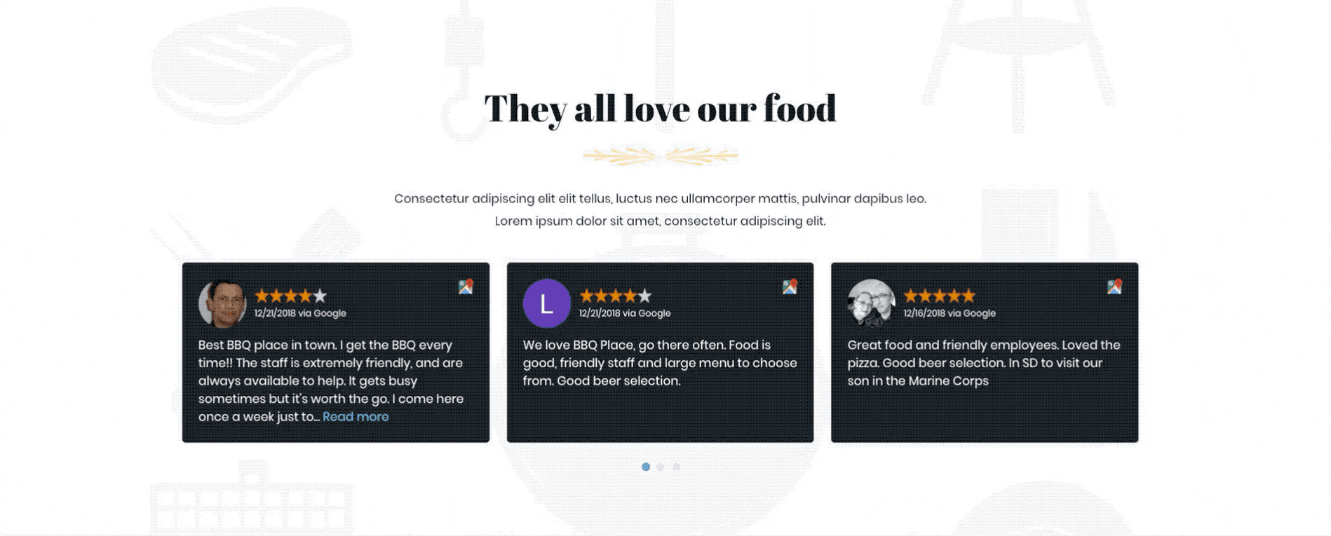 Review carousel