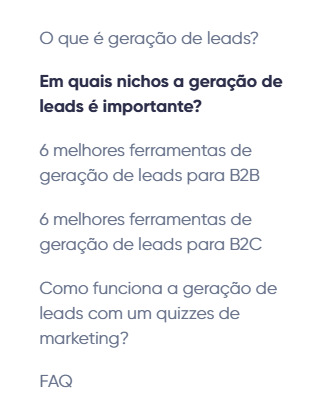 Menu Flutuante ou Navegação Rápida