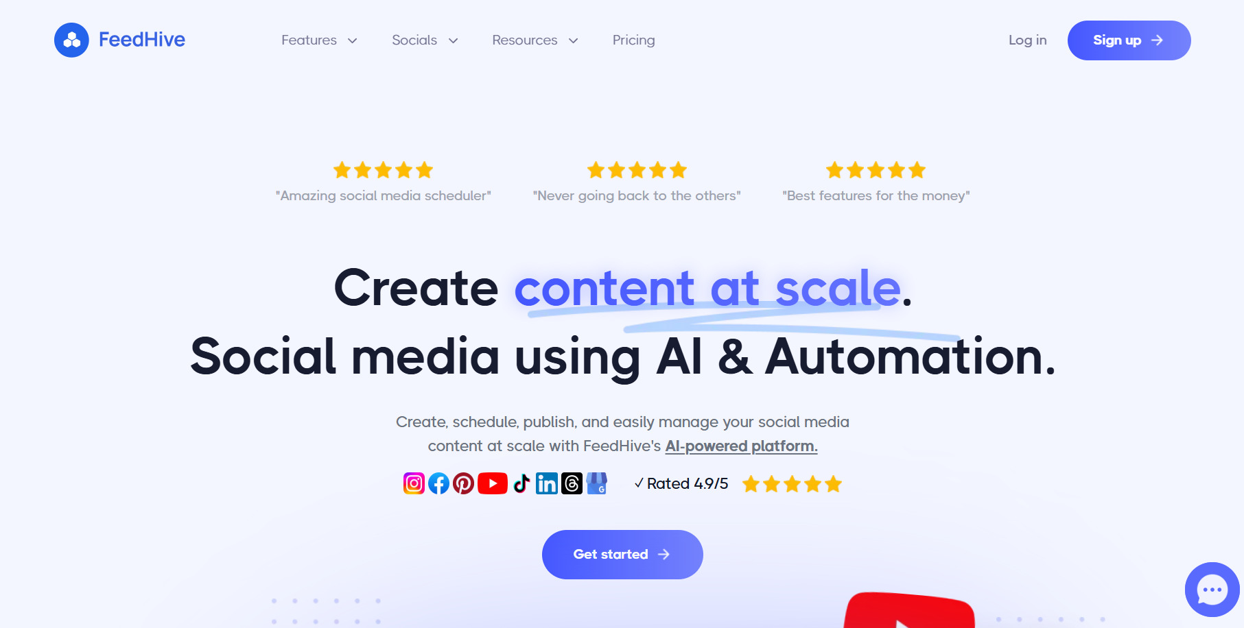 FeedHive landing page