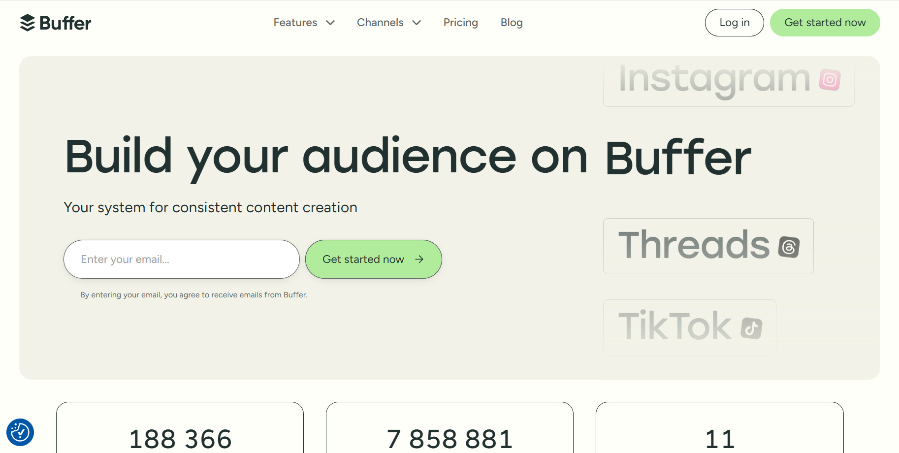Buffer main page