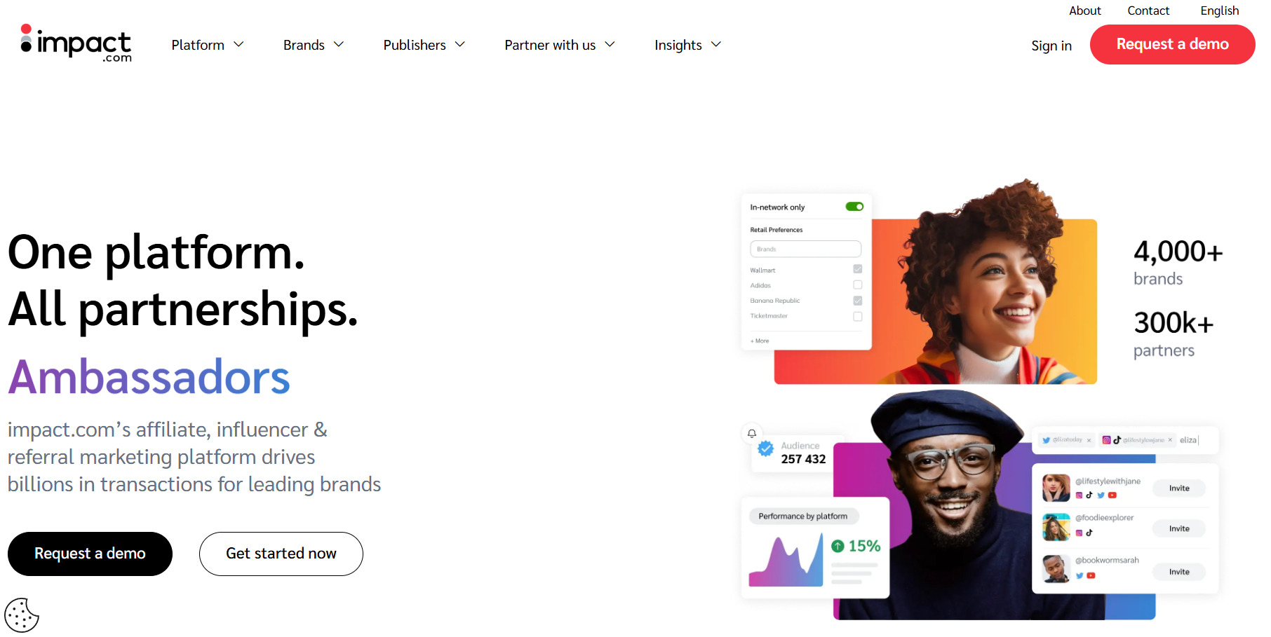 Impact.com laning page