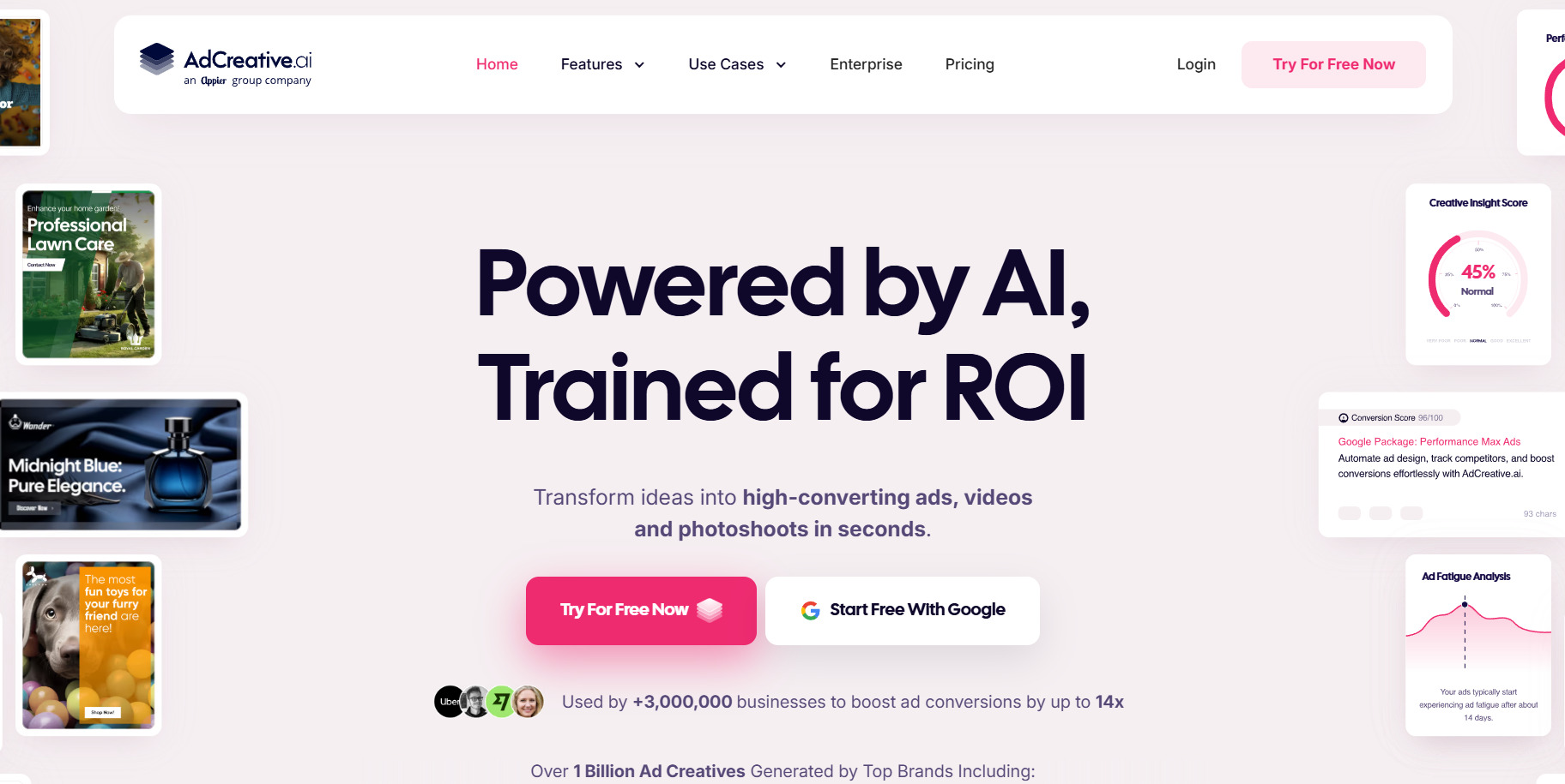 AdCreative.ai landing page