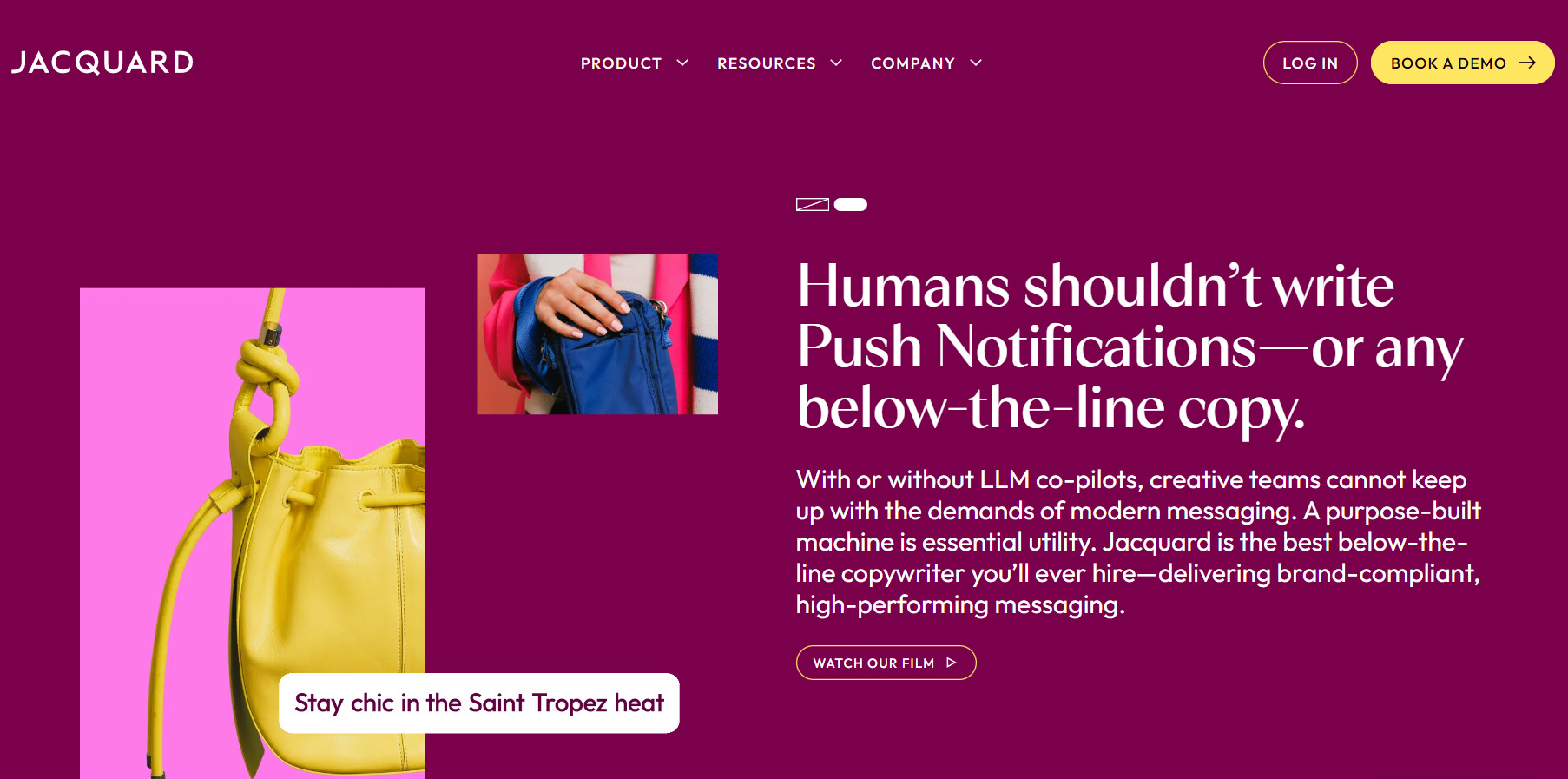 Jacquard landing page