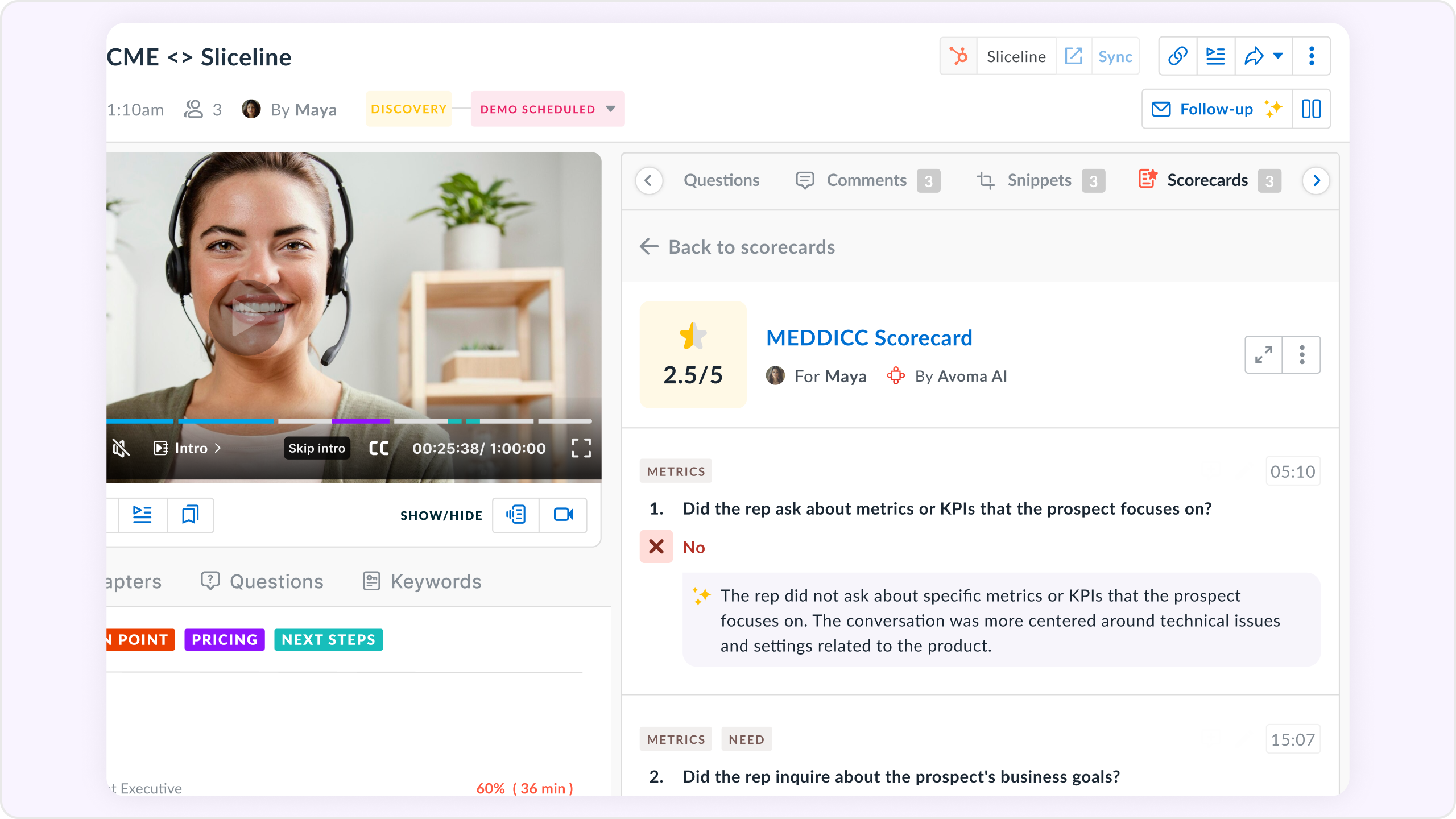 Auto-score every sales call