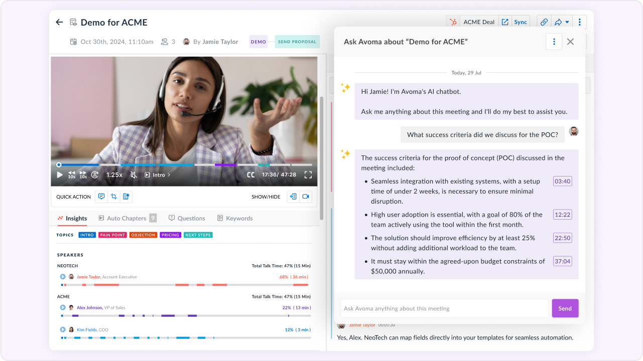Find deal-critical info fast