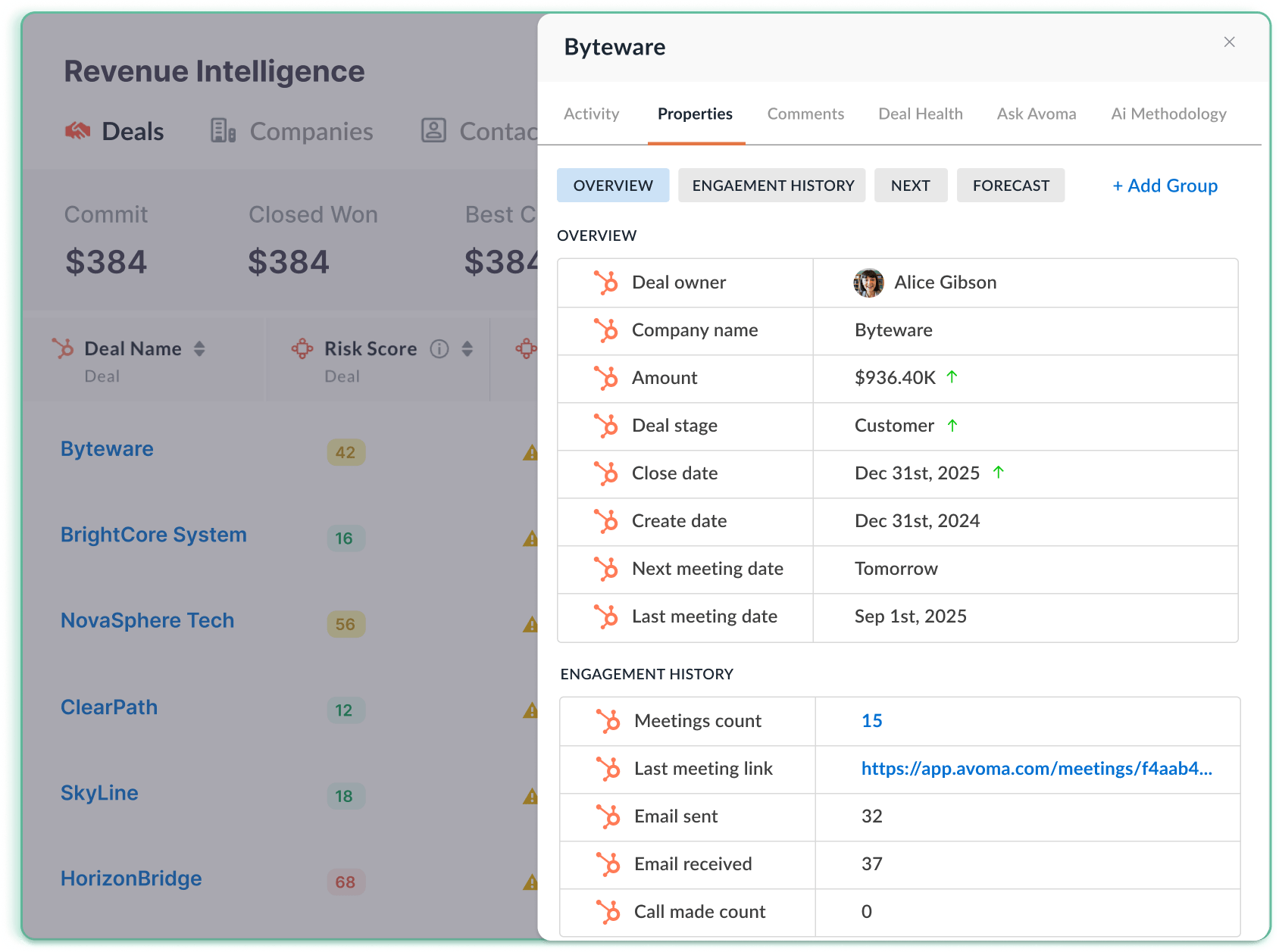 Operationalize churn risk in CRM