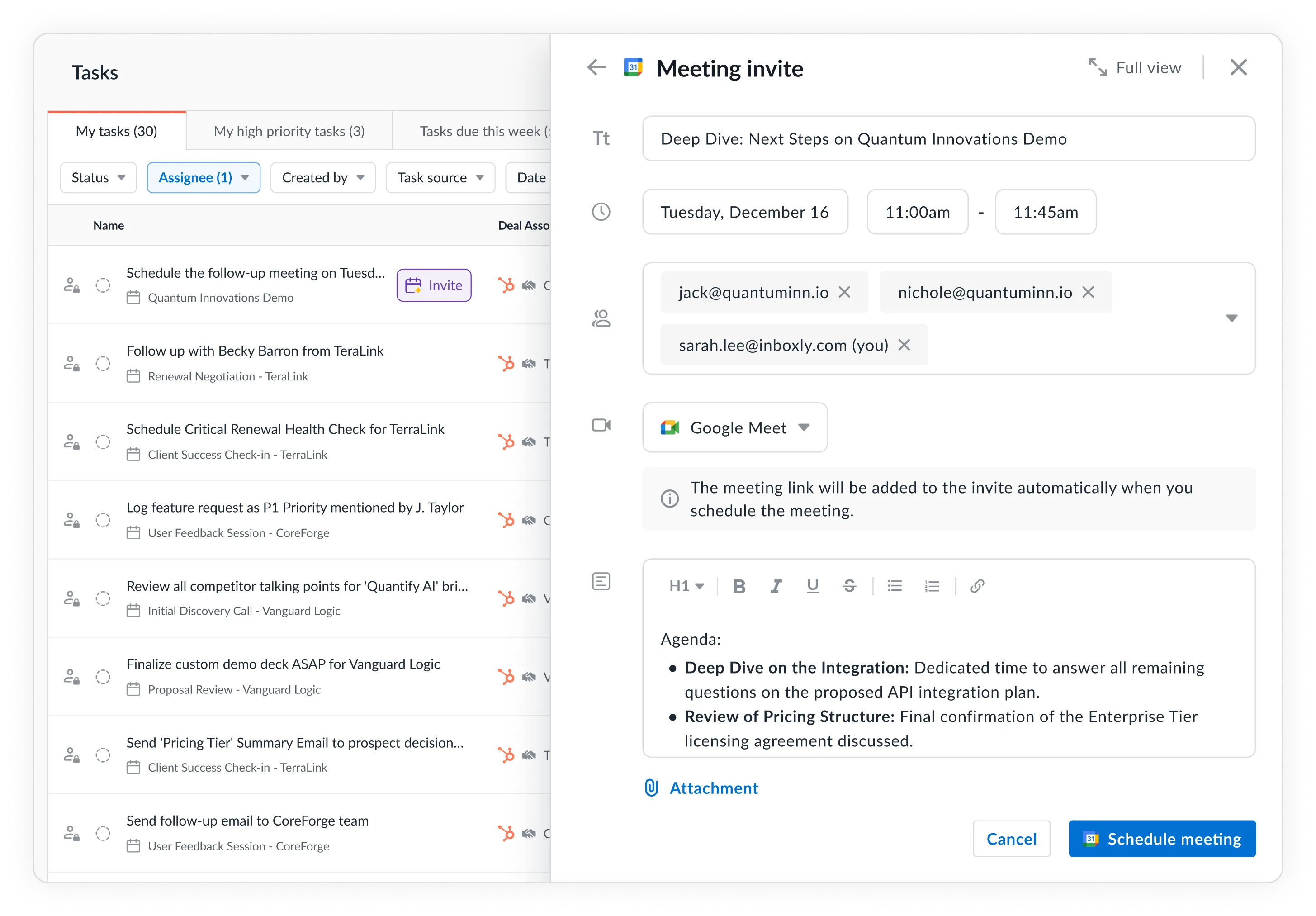Tasks get done automatically
