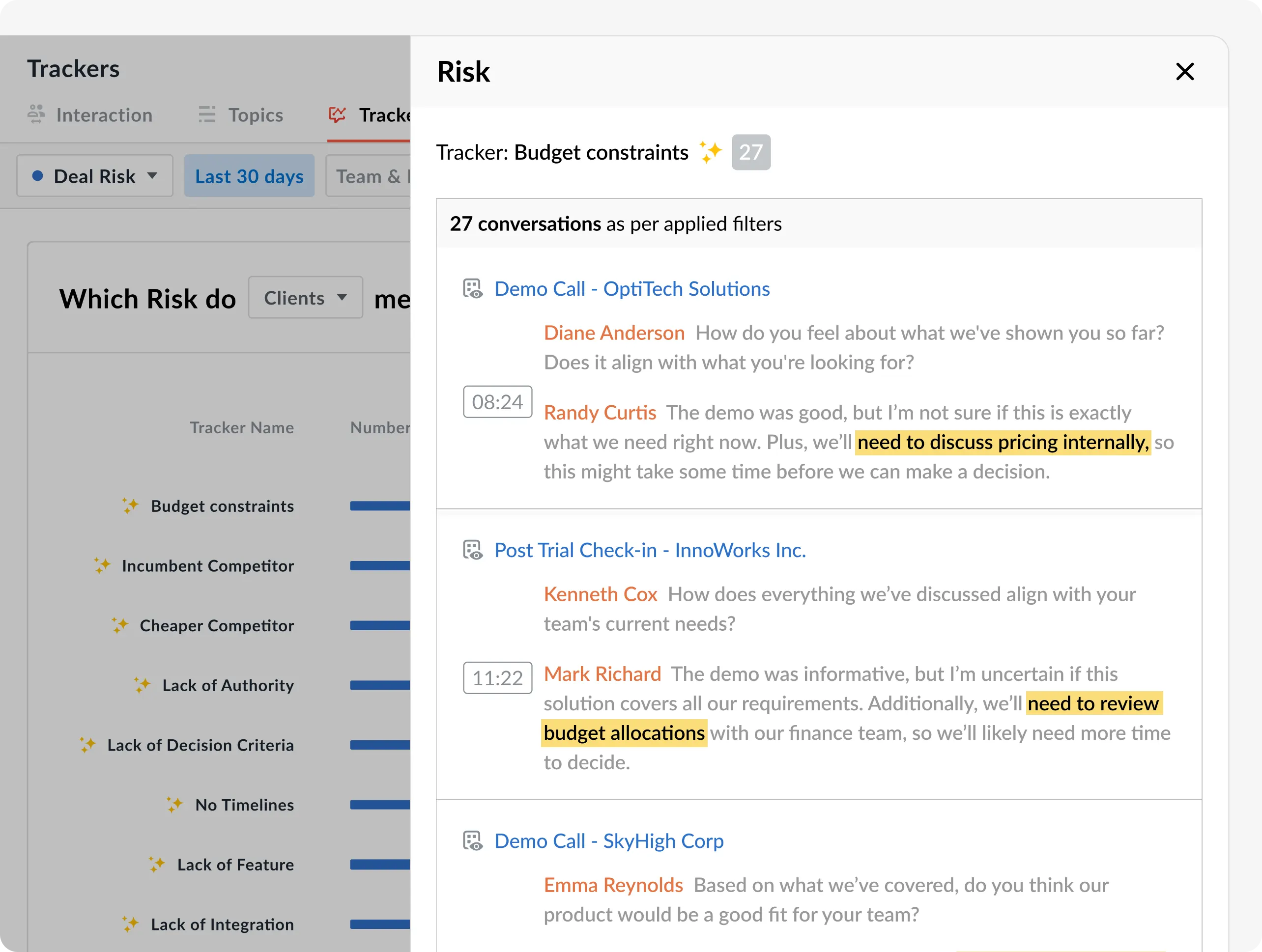 Spot patterns with Smart Trackers