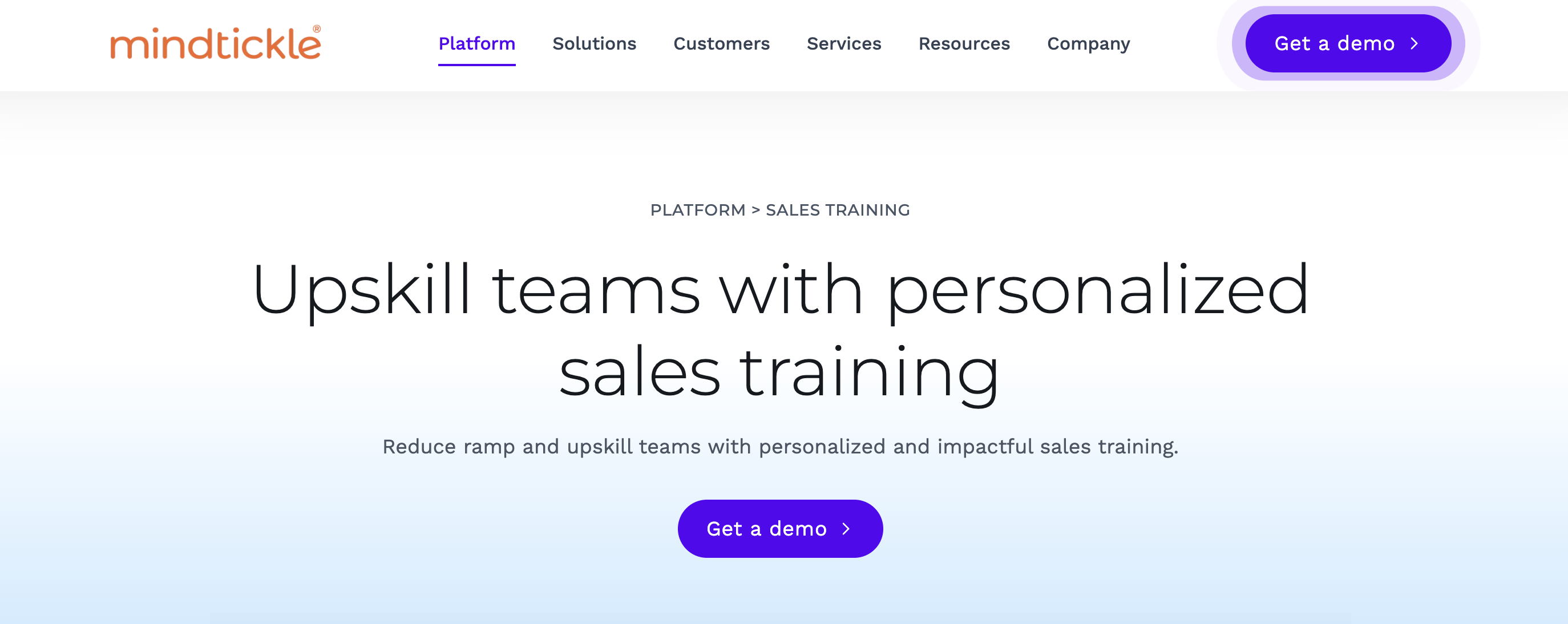 Mindtickle home screenshot