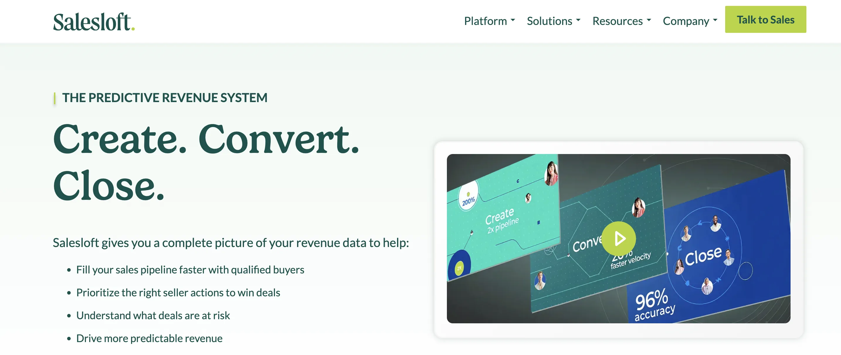 Screenshot of Salesloft sales engagement platform with multi-step cadences and CRM-synced activity tracking.