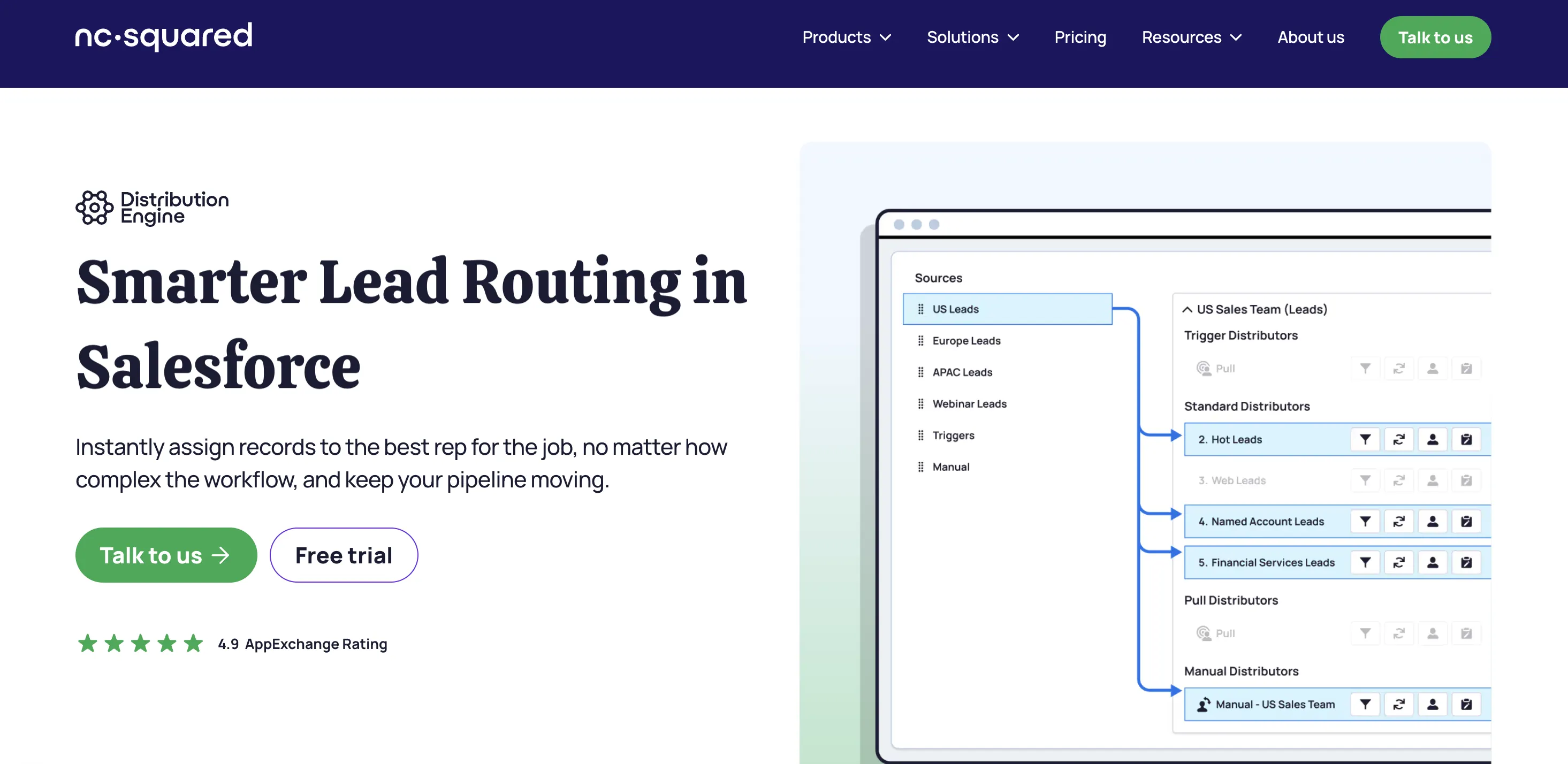 Distribution Engine homepage screenshot 